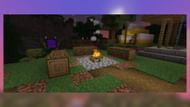 Making a basic shelter (Image via Mojang Studios)